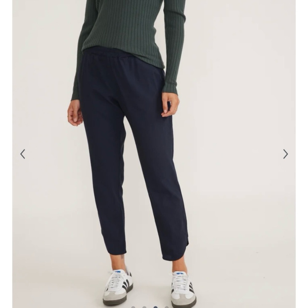 Marine Layer Navy Cropped Ankle Pants